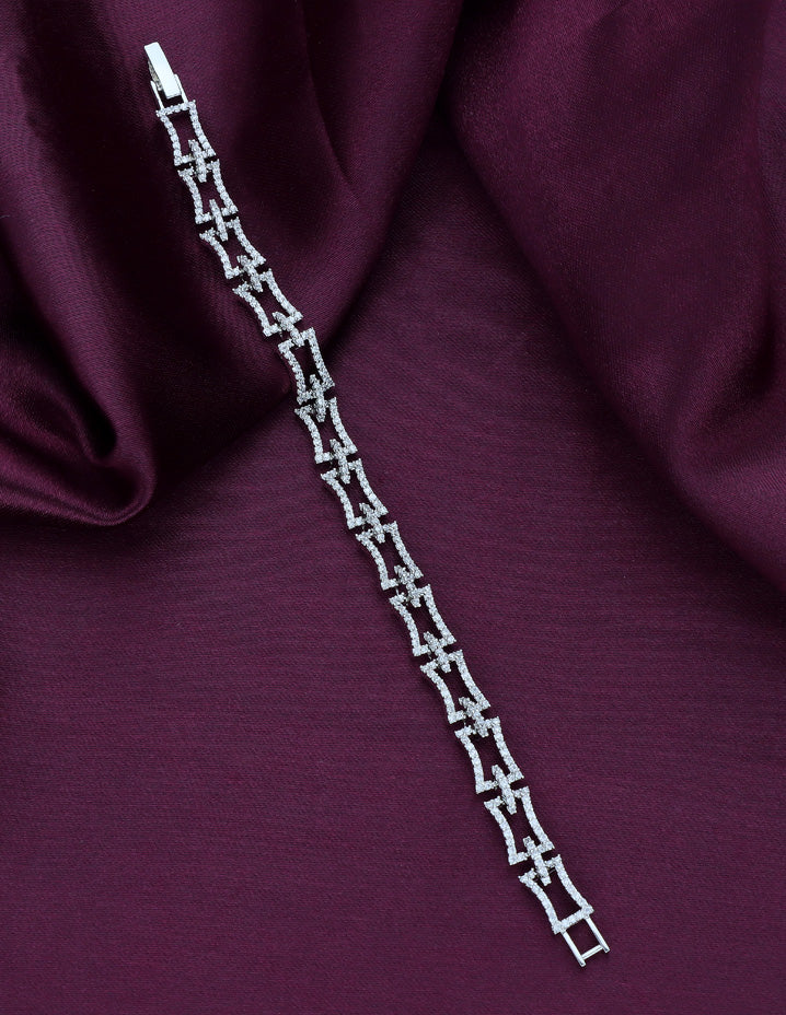 Zirconia Designer Chain Bracelet
