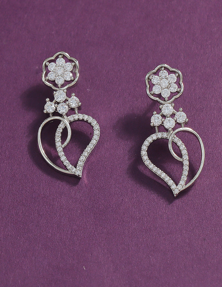 Designer Zirconia Crystal Heart Shaped Elegance Necklace Set