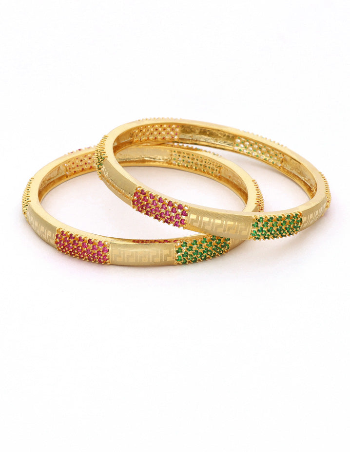 Designer Zircon Gold Plated Bangles ZBGL10950