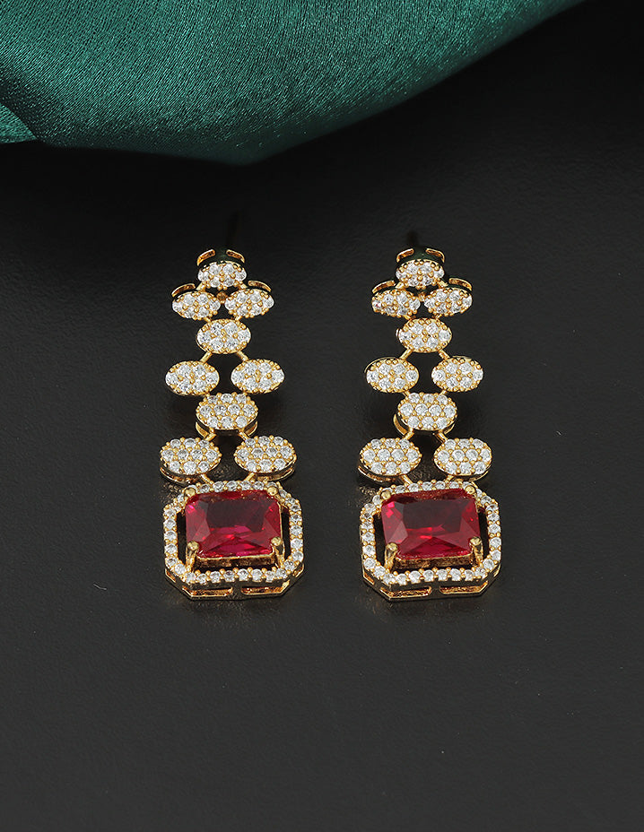 Designer Gold Polish Zirconia Necklace Set