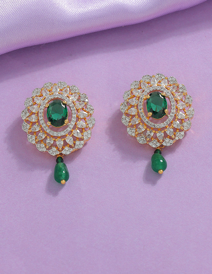 Designer Zirconia Emerald Radiance Beads Mala