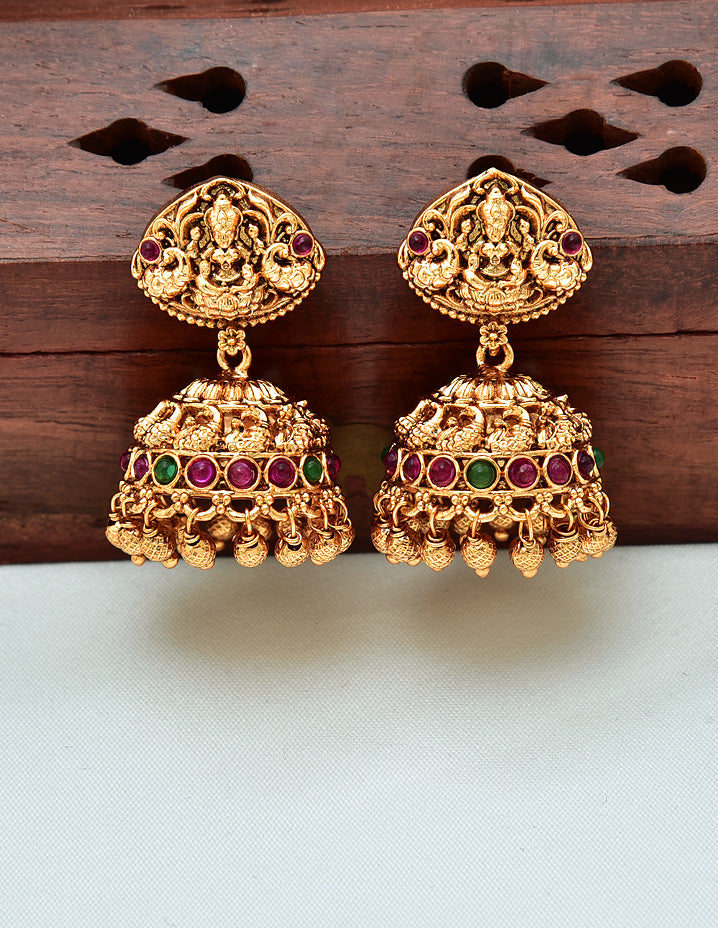 Antique Kempu Long Necklace Set