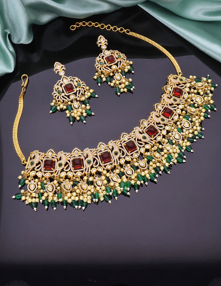 Zirconia Guttapusalu Choker Set