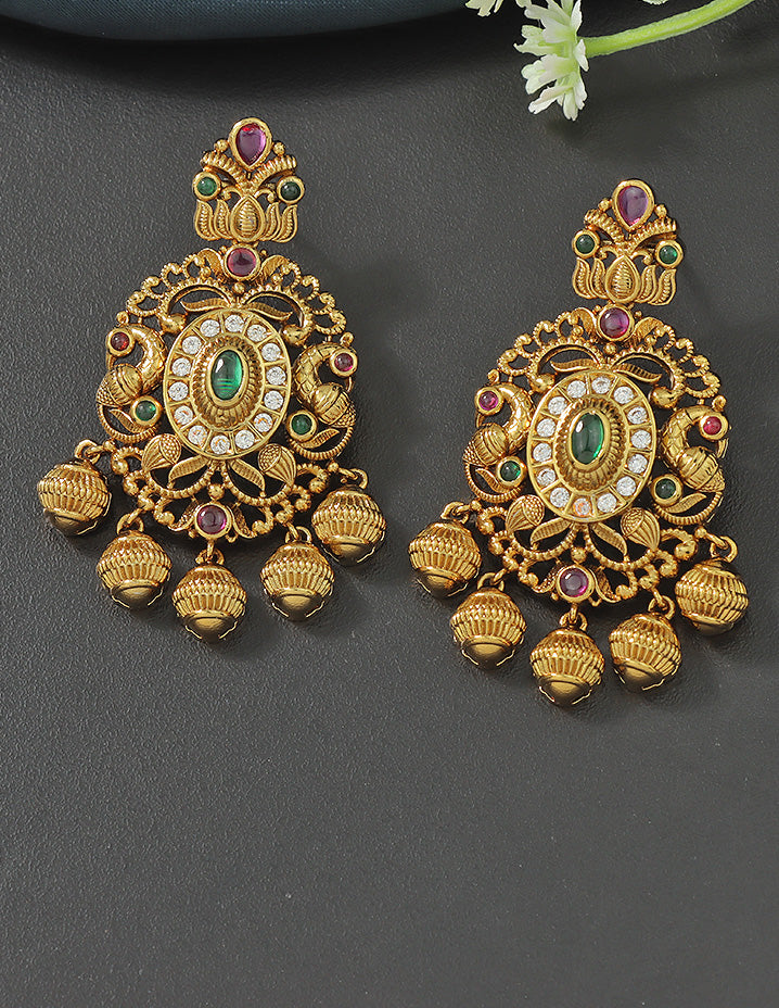 Designer Elegant Matt Kempu Necklace Set