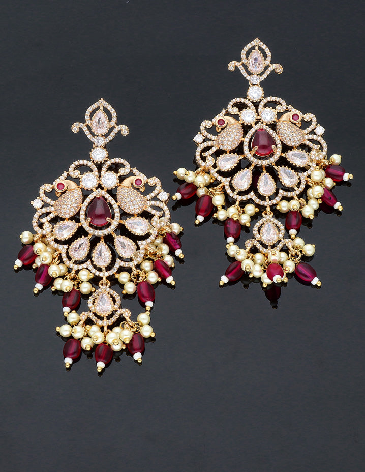 Zirconia Carat Polish Wedding Necklace Set