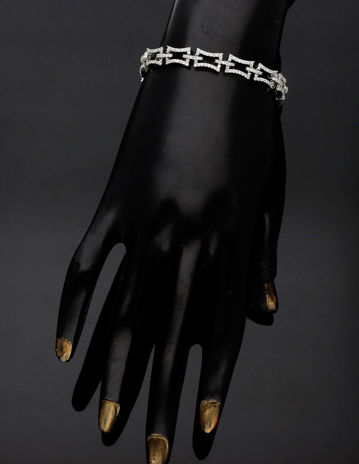Zirconia Designer Chain Bracelet