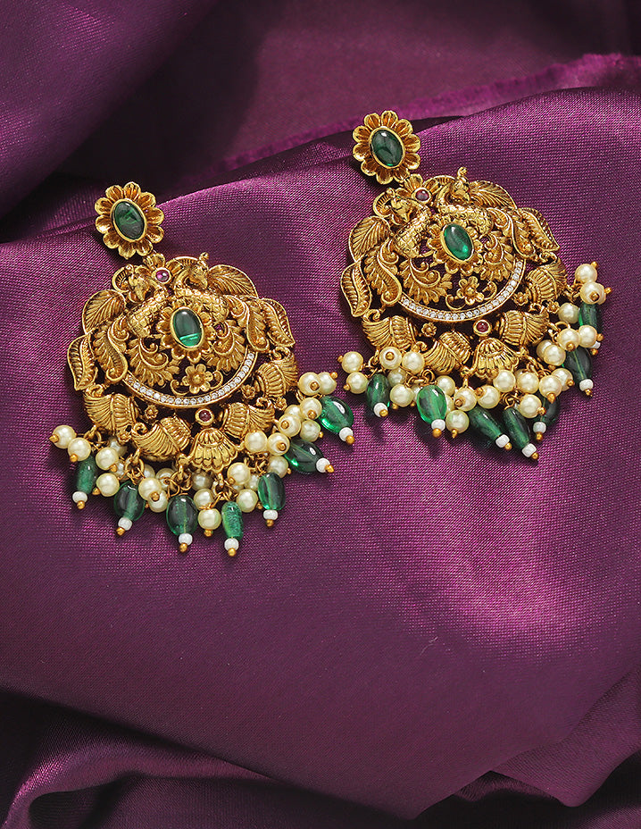Designer Elegant Matt Kempu Necklace Set