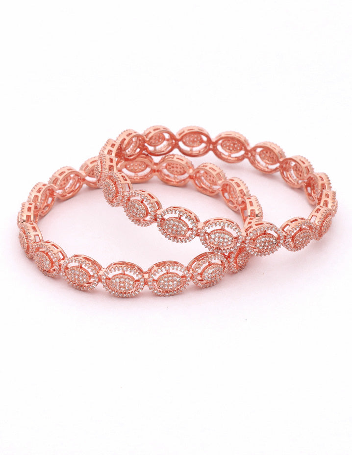 Zircon Rose Gold Kada Bangles ZBGL10953