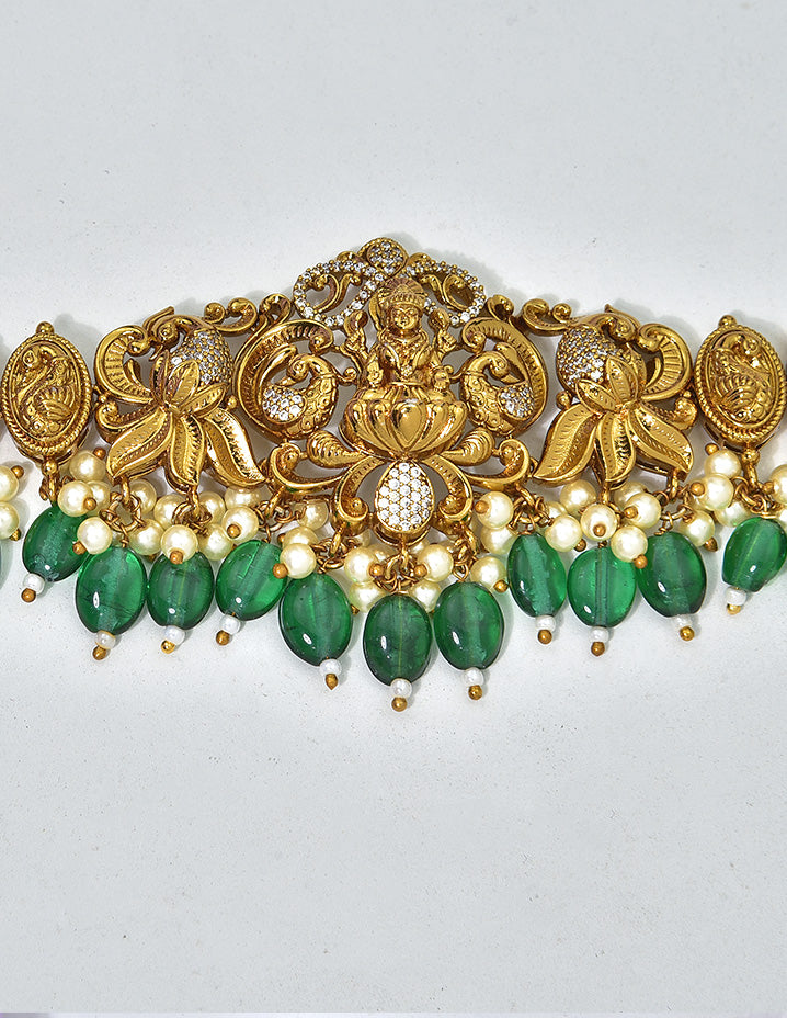 Designer  Zirconia Antique Chain Vaddanam