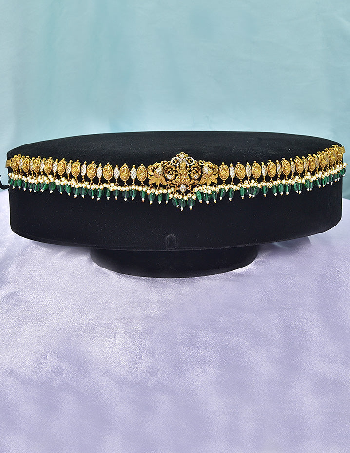 Designer  Zirconia Antique Chain Vaddanam