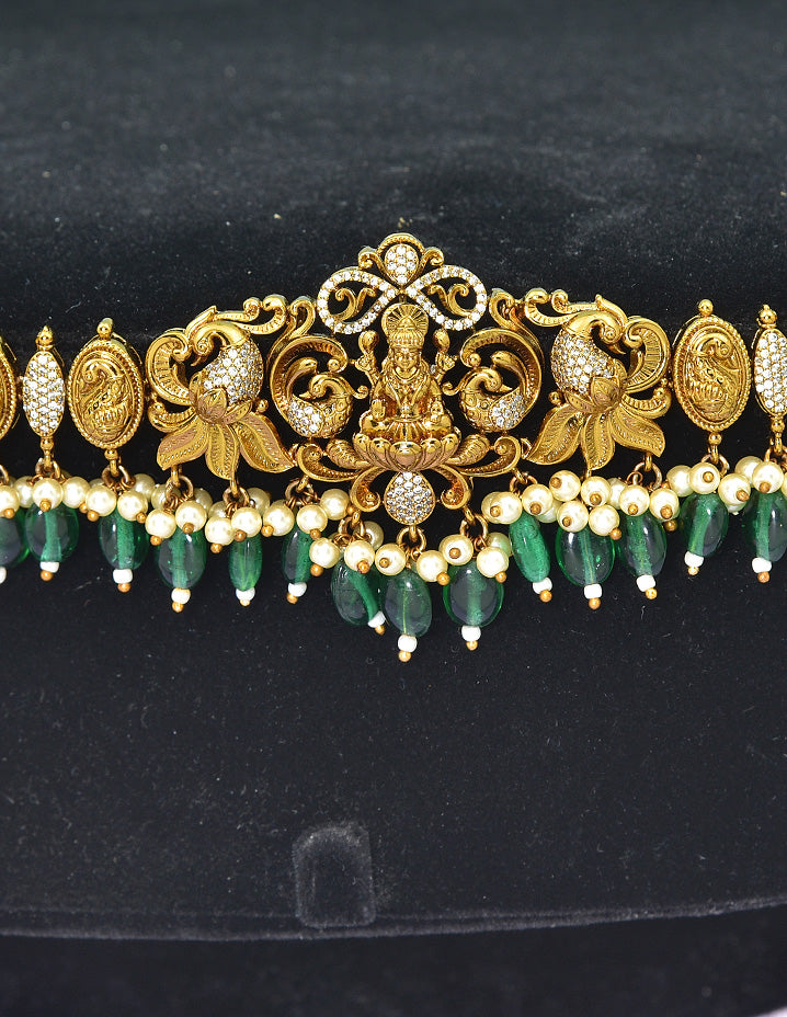 Designer  Zirconia Antique Chain Vaddanam