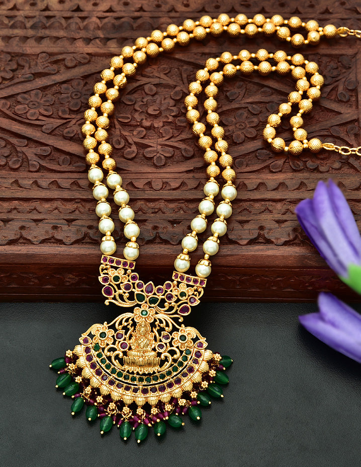 Zirconia Beads Chain Pendant