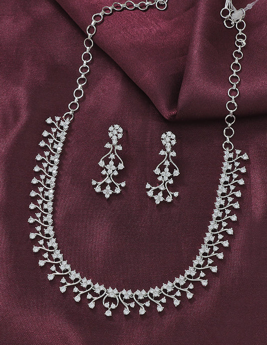 Designer Zirconia Crystal Elegance Necklace Set
