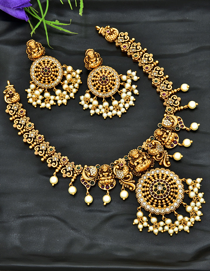 Antique Zirconia Necklace Set 127957