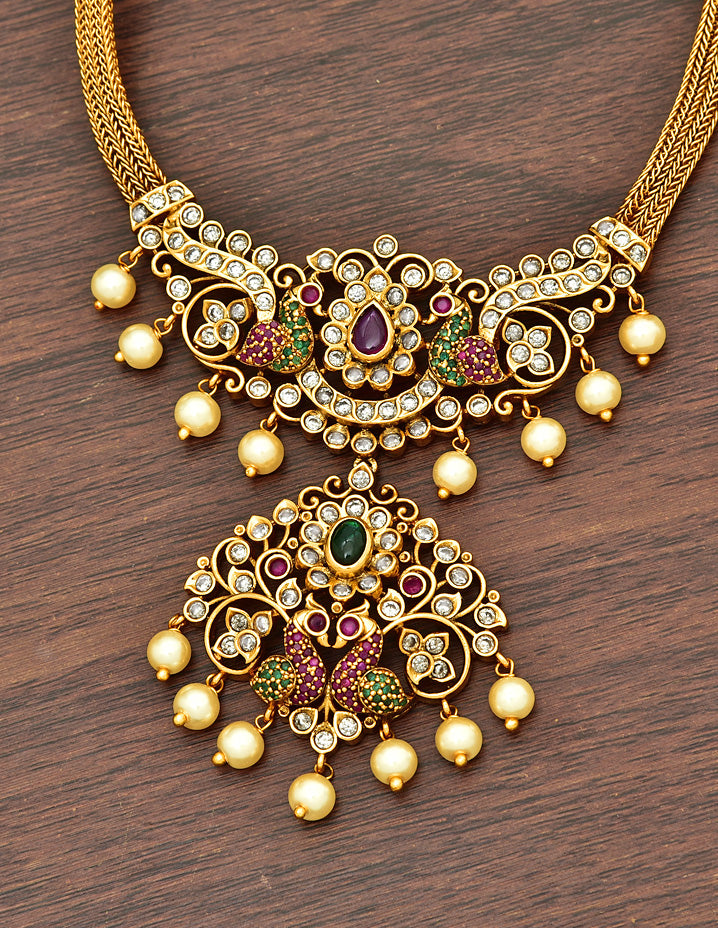 Antique Zirconia Necklace Set 127954