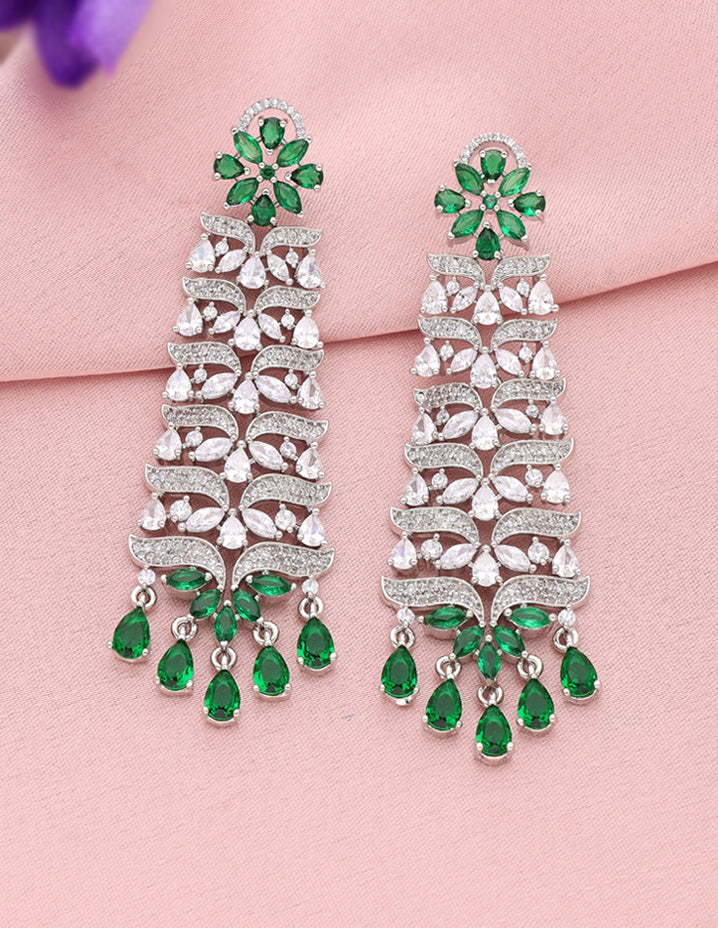 Zirconia Chandbali Earrings