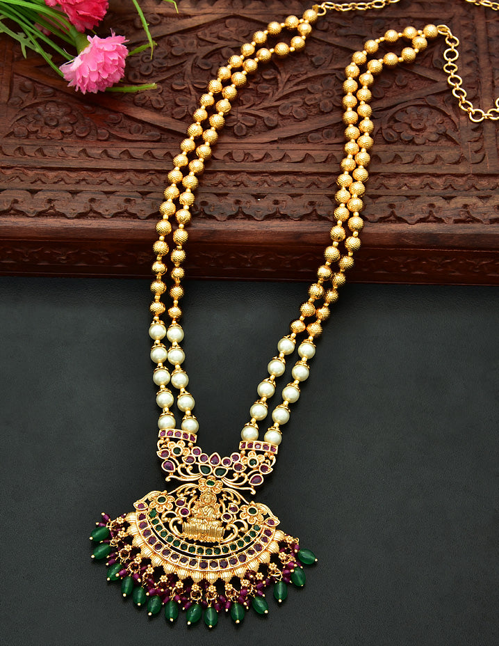 Zirconia Beads Chain Pendant