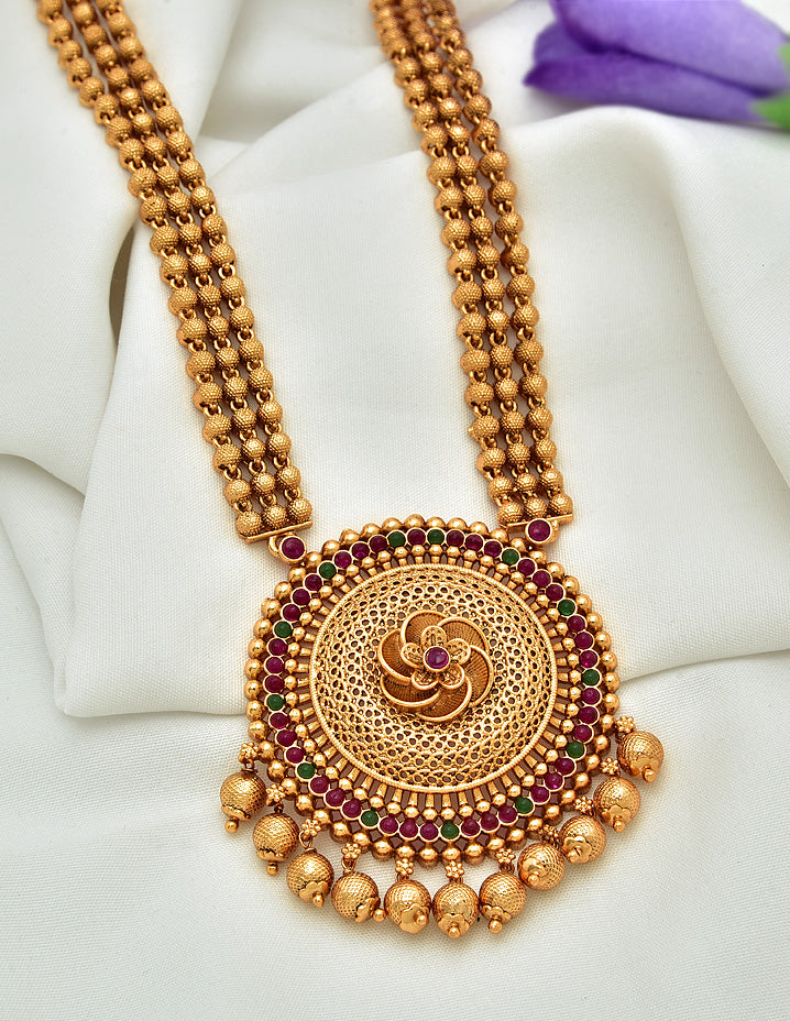 Antique Long With 3 layered Haaram