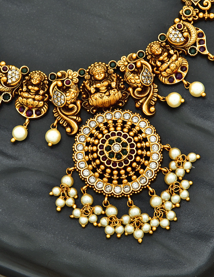 Antique Zirconia Necklace Set 127957