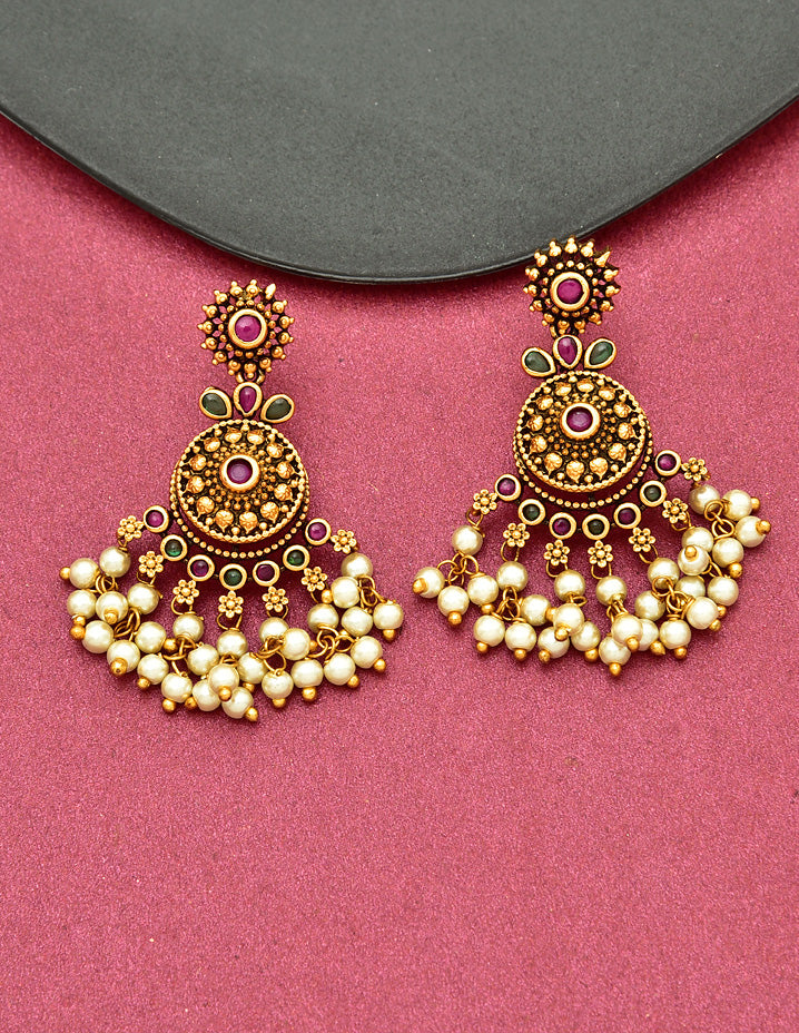 Antique Kempu Necklace Set 127904