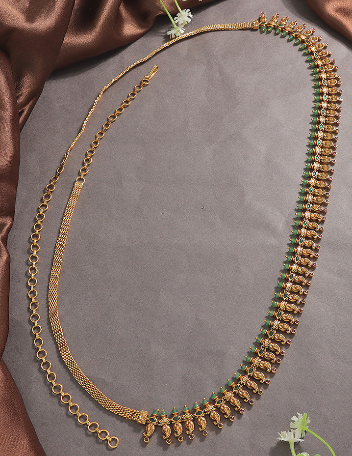 Designer Kempu Mango Shape Chain Vaddanam