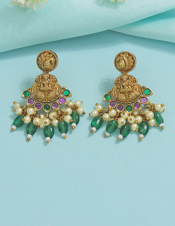 Designer Elegant Matt Kempu Necklace Set