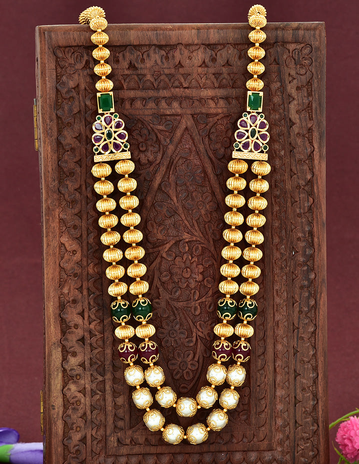 Zirconia Beads Chain Pendant