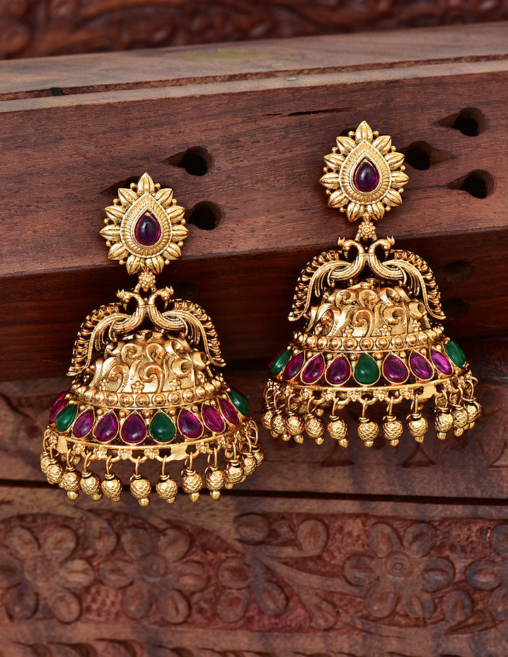 Designer Antique Jhumka Earrings