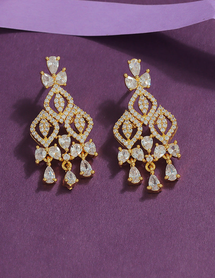 Designer Zirconia Diamond Dream Dangler Earrings