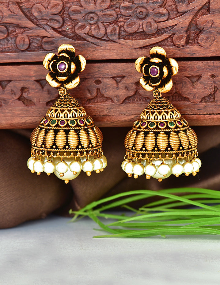 Designer Antique Jhumka Earrings