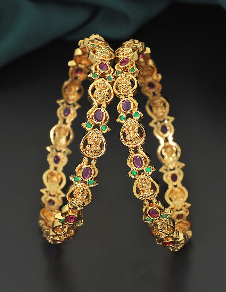 Designer Lakshmi Devi Matt Kempu Bangles