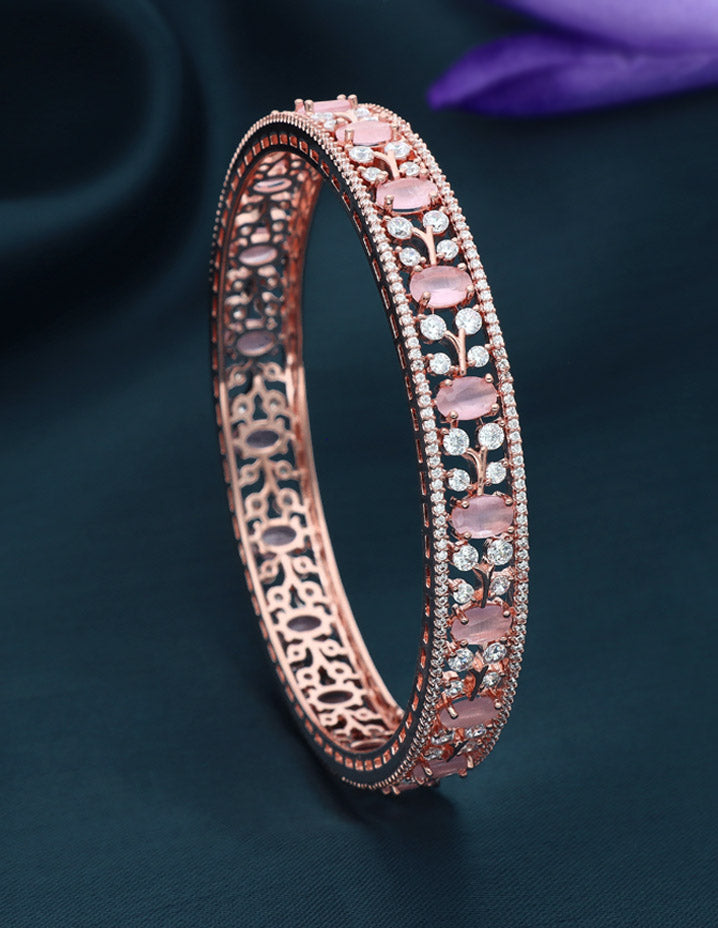 Zircon Kada Bangle zbgl10871/Rose Gold
