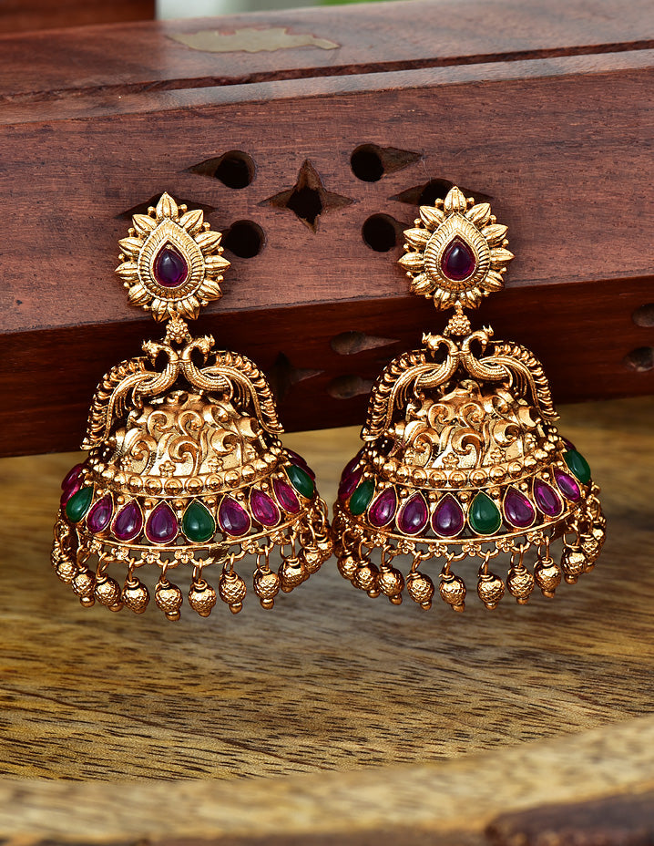 Designer Antique Jhumka Earrings