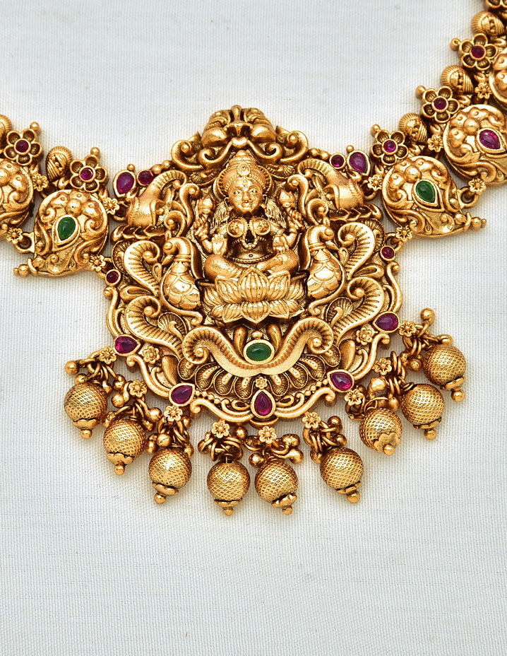 Antique Kempu Necklace Set