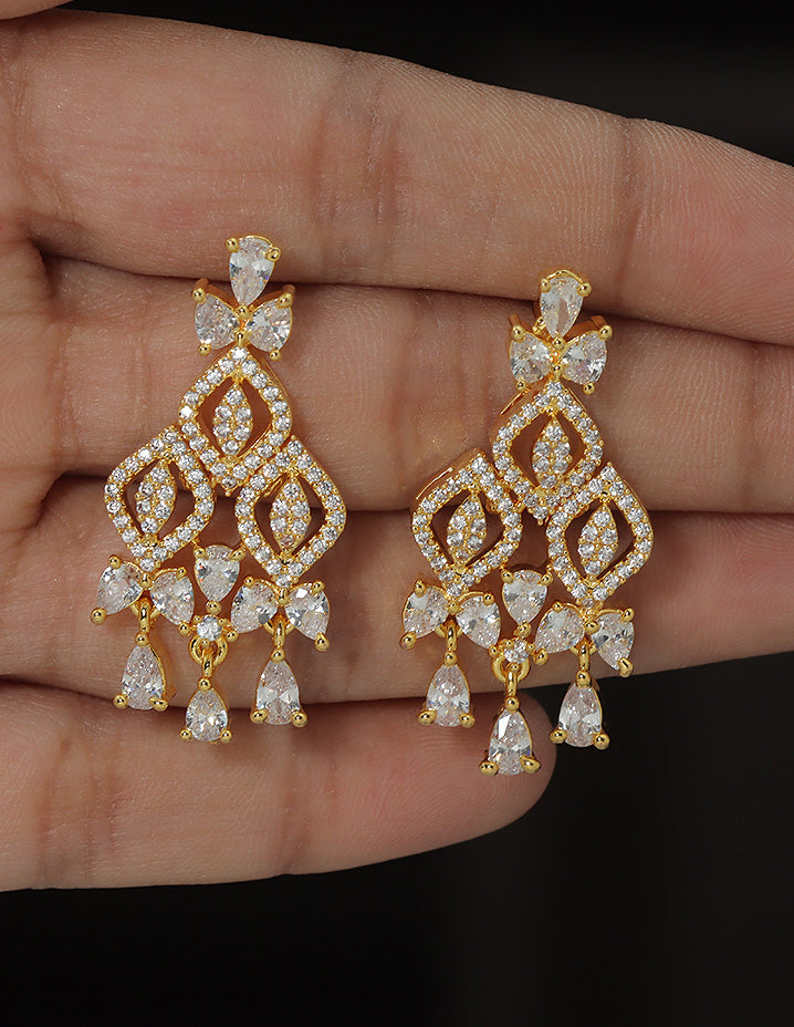 Designer Zirconia Diamond Dream Dangler Earrings