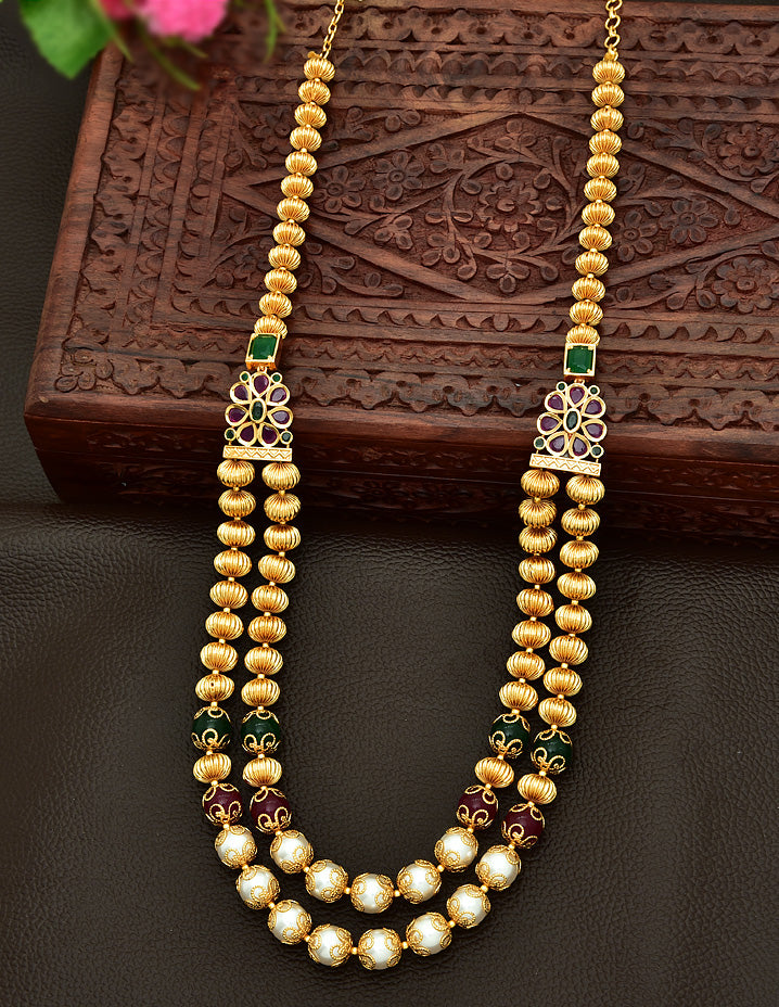 Zirconia Beads Chain Pendant