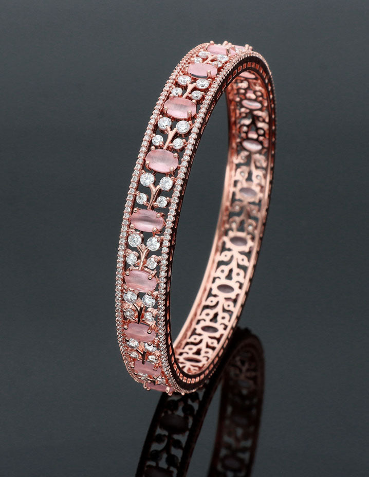 Zircon Kada Bangle zbgl10871/Rose Gold