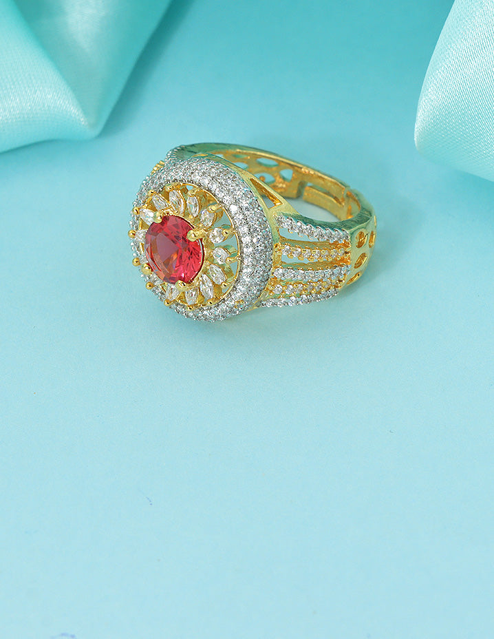 Designer Zirconia GJ polish Finger Ring