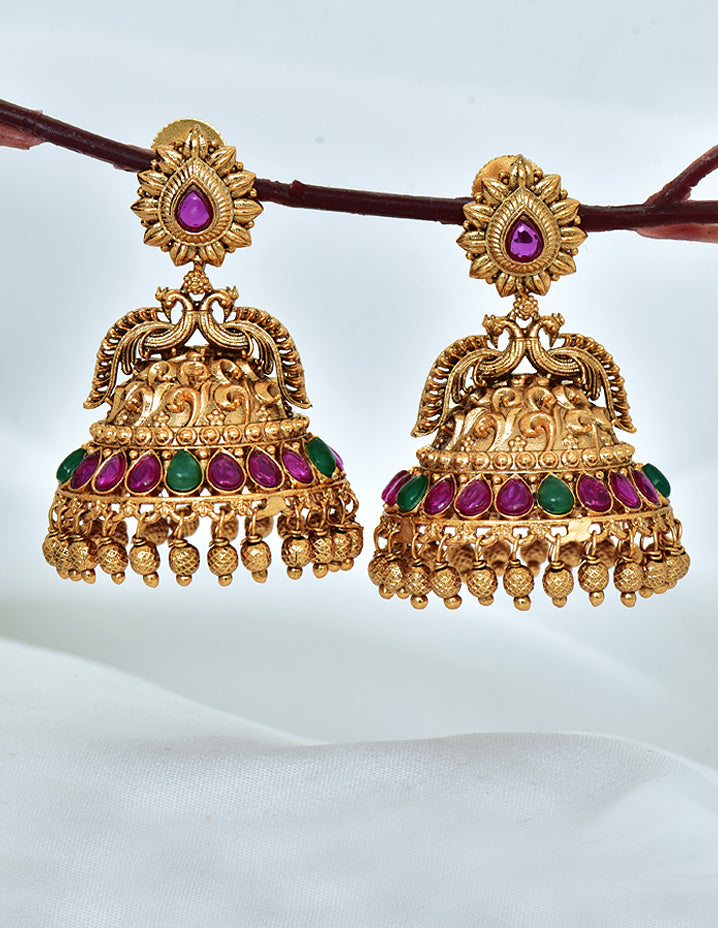 Designer Antique Jhumka Earrings