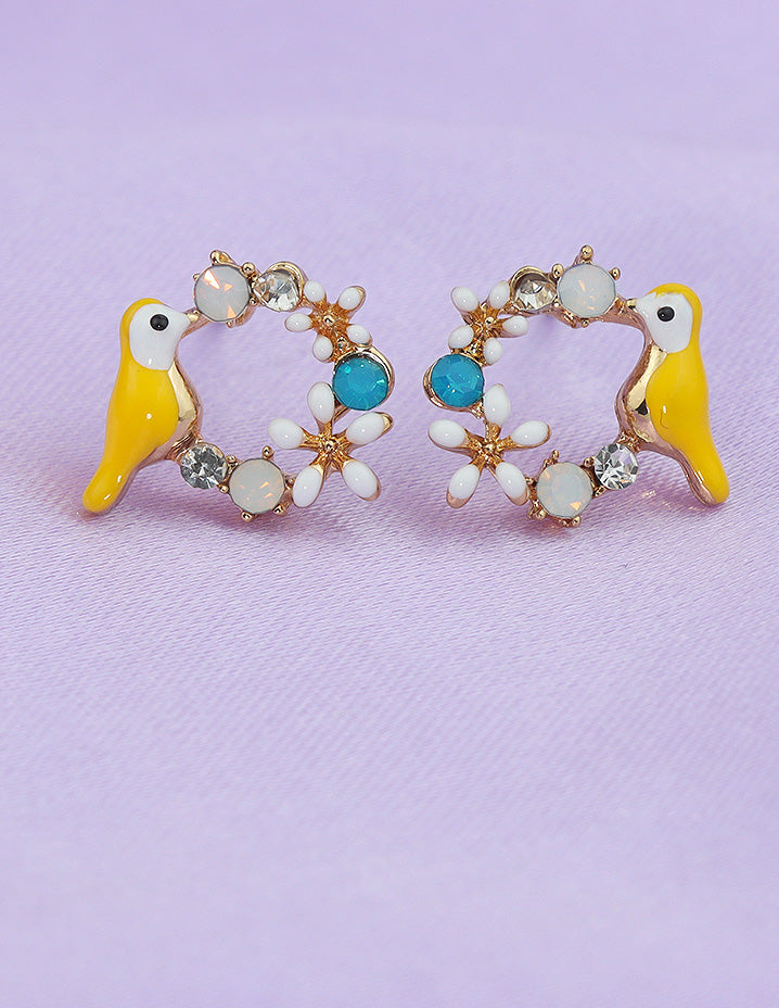 Designer Ceramic Earrings and Brooch Combo