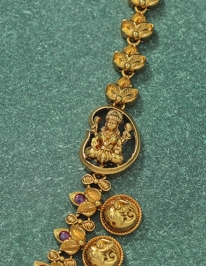 Designer Elegant Matt Kempu Necklace Set
