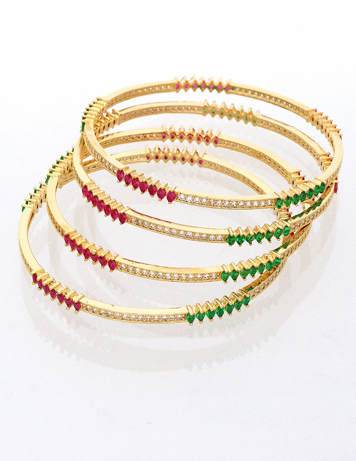 Designer Zirconia Set of 4 Bangles