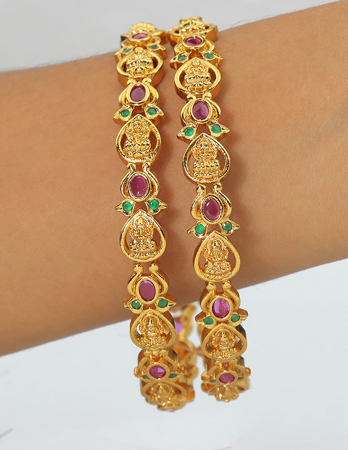 Designer Lakshmi Devi Matt Kempu Bangles