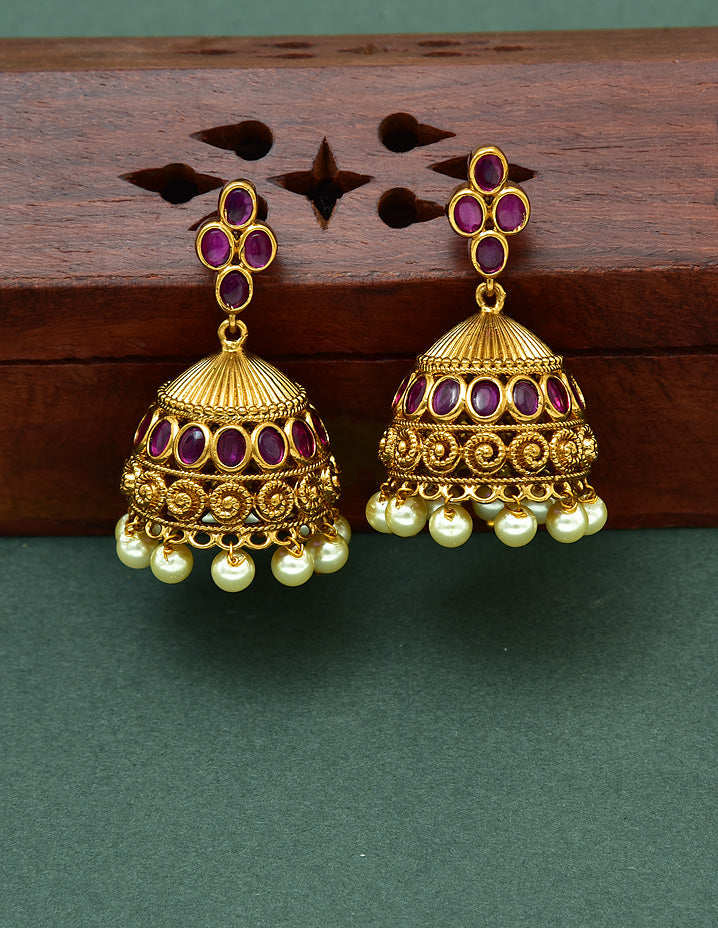 Designer Antique Ruby Necklace Set