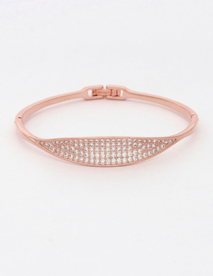 Zirconia Rose Gold Polish Bracelet