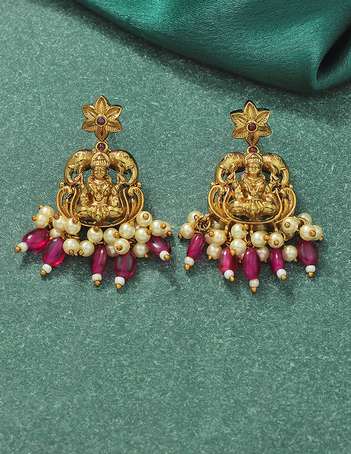 Designer Elegant Matt Kempu Necklace Set