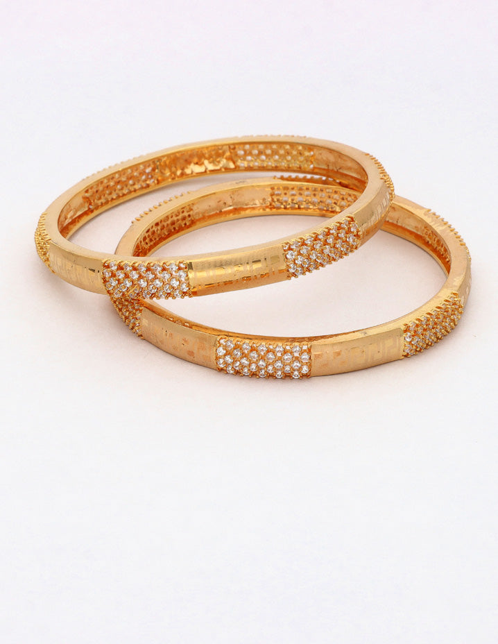 Designer Zircon Gold Plated Bangles ZBGL10950