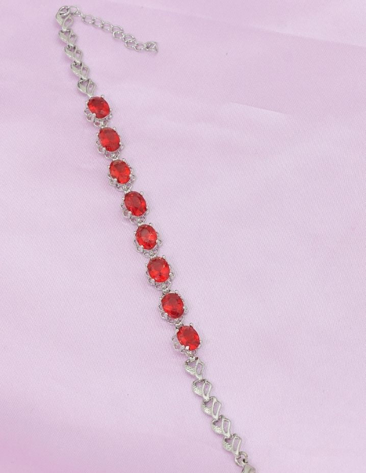 Designer Rhodium Chain Bracelet