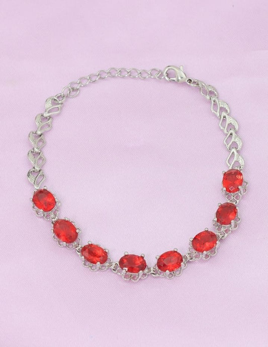 Designer Rhodium Chain Bracelet