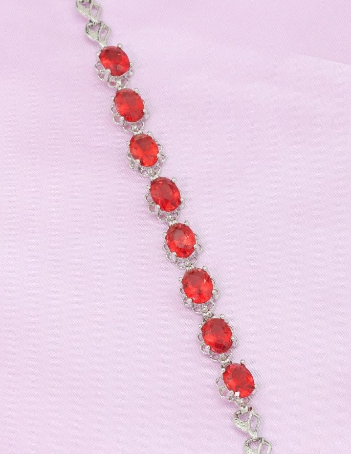 Designer Rhodium Chain Bracelet